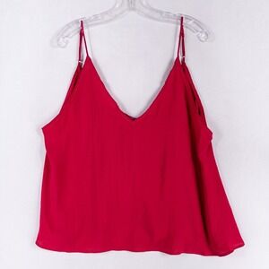 Intimately Free People Bandeau Inset Lace Camisole Womens Small Raspberry New